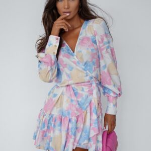 Sukienka Model Anna Krótka 286144015 Fiori Pastello - LaBalancia